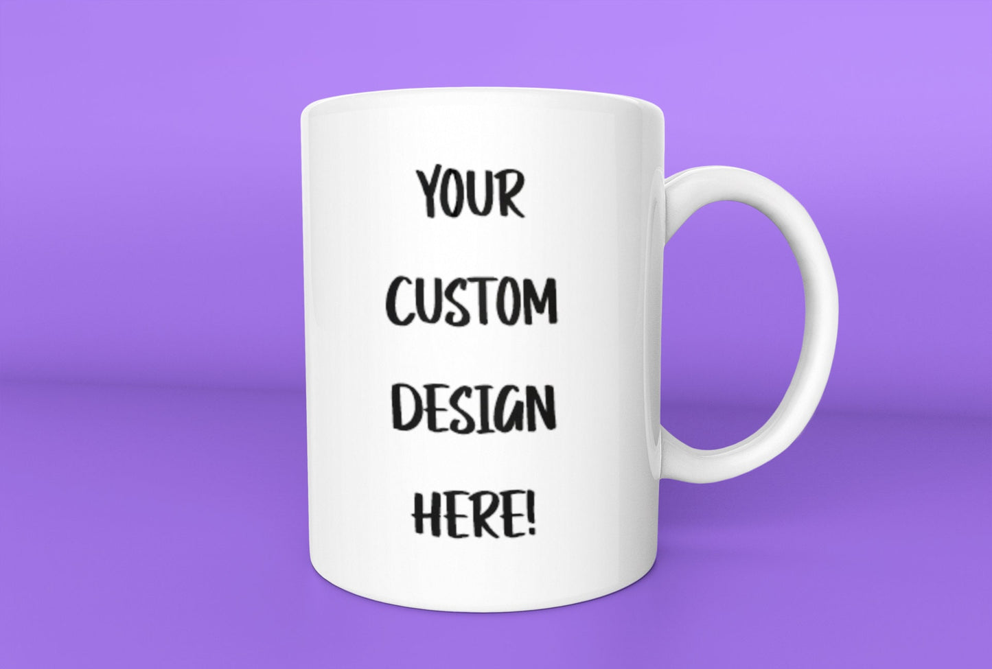 Custom 15oz ceramic mug - YOU CHOOSE the design! - 15 oz Ceramic Mug Enamel Coated with handle. design printed on both sides